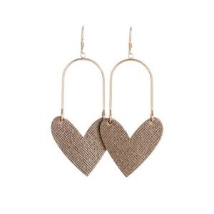 Nickel & Suede Bronze Leaf Sweethearts